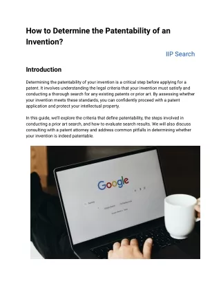 how to determine the patentability of an invention