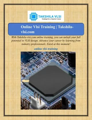 with takshila vlsi com online training