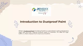 introduction to dustproof paint