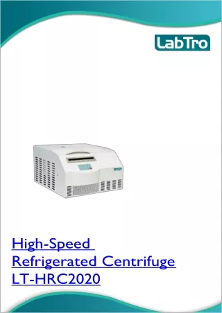 High-Speed Refrigerated Centrifuge LT-HRC2020