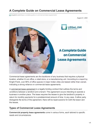 The Ultimate Guide to Commercial Lease Agreements Templates and Tips