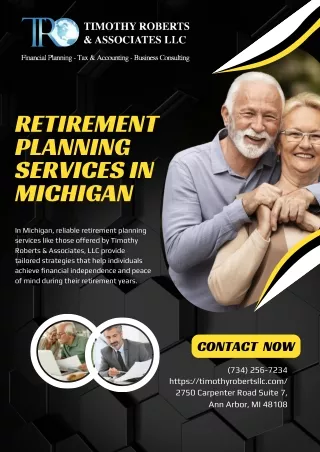 Retirement Planning Services in Michigan – Timothy Roberts & Associates, LLC