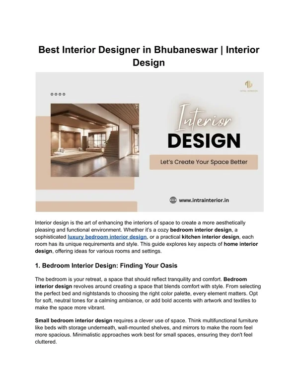 PPT - Best Interior Designer in Bhubaneswar | Interior Design ...