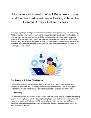 Experience the Best Dedicated Servers in India with Unbeatable Performance