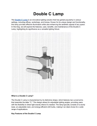 double c lamp