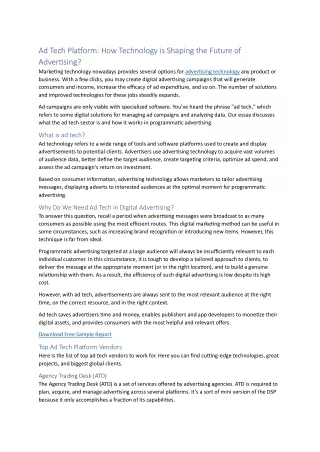 ad tech platform how technology is shaping