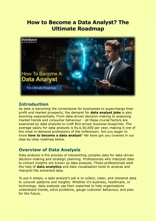 How to Become a Data Analyst The Ultimate Roadmap