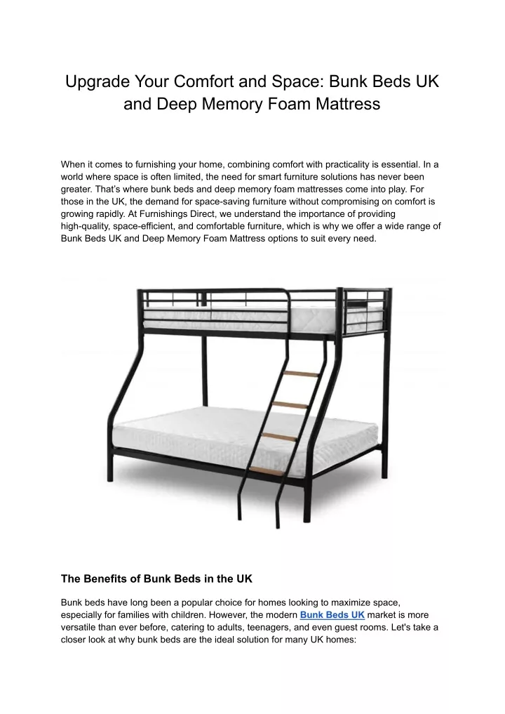 upgrade your comfort and space bunk beds