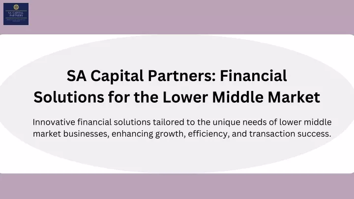 sa capital partners financial solutions