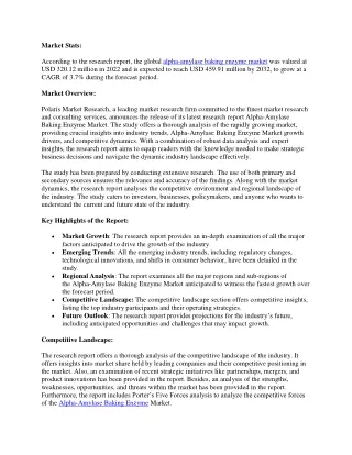 Alpha-Amylase Baking Enzyme Market