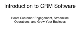 introduction to crm software
