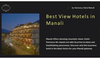 Best View Hotel in Manali