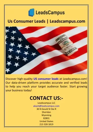 Us Consumer Leads  Leadscampus.com