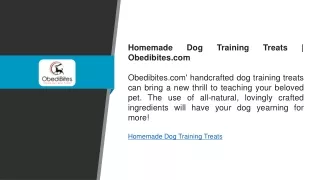 Homemade Dog Training Treats Obedibites.com
