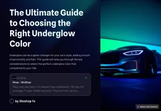The Ultimate Guide to Choosing the Right Underglow Color