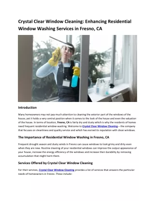 crystal clear window cleaning enhancing