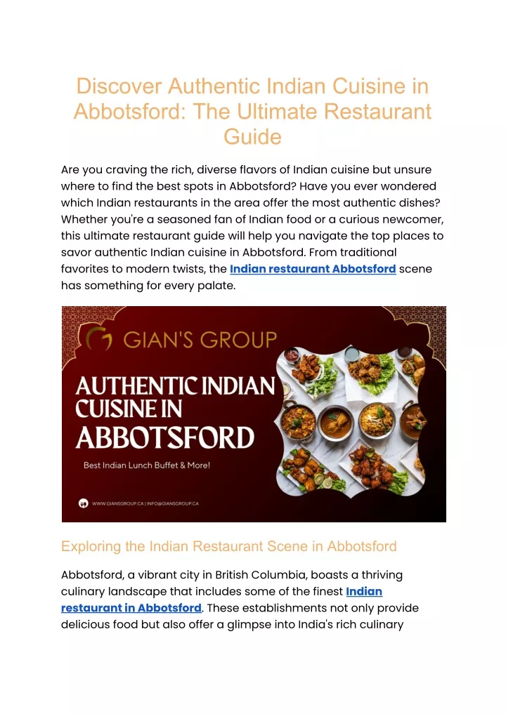 discover authentic indian cuisine in abbotsford