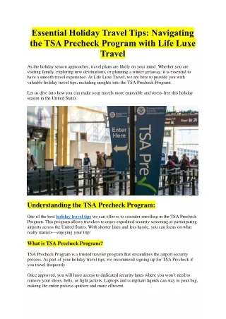 essential holiday travel tips navigating