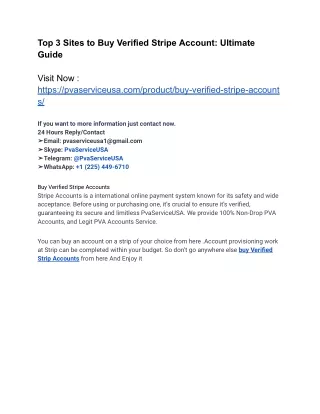 Buy Verified Stripe Accounts for Sale - Fast and Reliable! In 2024-2025