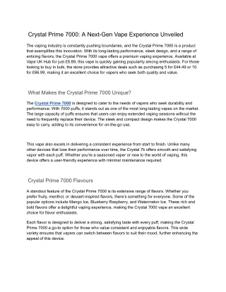 crystal prime 7000 a next gen vape experience