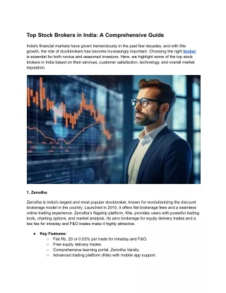 Top Stock Brokers in India: A Guide to Leading Investment Platforms