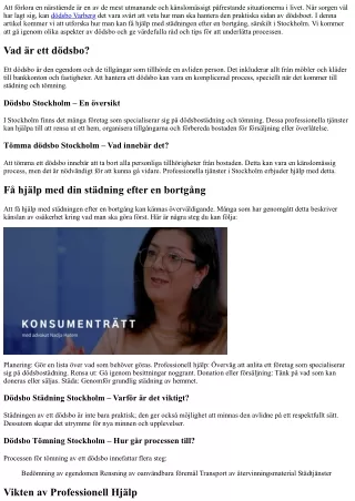 “Få hjälp med din städning efter en bortgång”