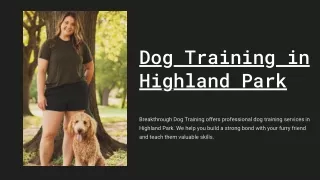 Dog Training in Highland Park