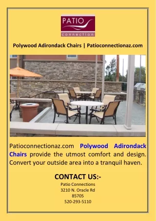 Polywood Adirondack Chairs  Patioconnectionaz.com