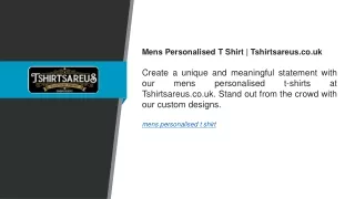 Mens Personalised T Shirt  Tshirtsareus.co.uk