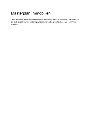 masterplan immobilien
