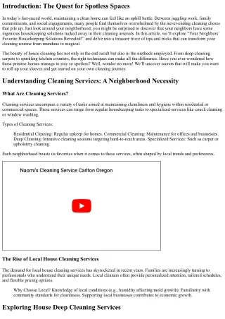 “Your Neighbors’ Favorite Housekeeping Solutions Revealed!”