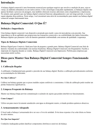 Dicas para Manter Sua Balança Digital Comercial Sempre Funcionando bem