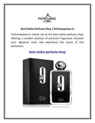 Best Online Perfume Shop  Perfumepalace.in