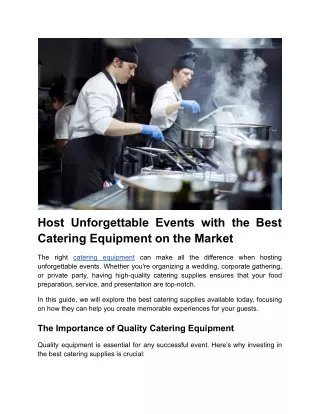 Host Unforgettable Events with the Best Catering Equipment on the Market _ Jose Chavez _ Guest Post 3