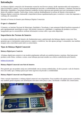 Entenda as Normas do Inmetro para Balancas Digitais Comerciais