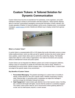 Custom Tickers_ A Tailored Solution for Dynamic Communication