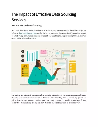 The Impact of Effective Data Sourcing Services