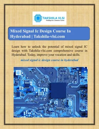 learn how to unlock the potential of mixed signal