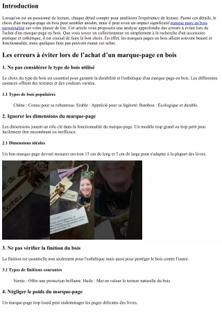 Les erreurs à éviter lors de l’achat d’un marque-page en bois