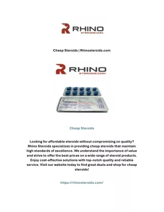 Cheap Steroids | Rhinosteroids.com