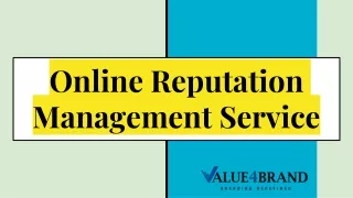 online reputation management service