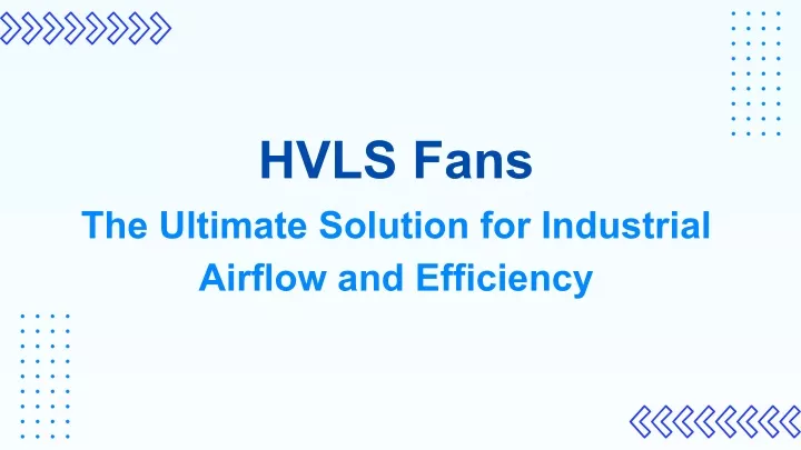 hvls fans