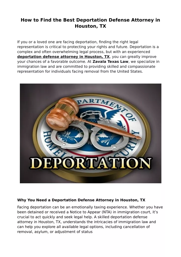 how to find the best deportation defense attorney