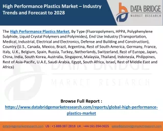 High Performance Plastics Market