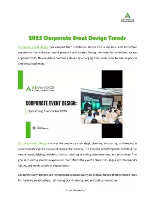 2025 Corporate Event Design Trends