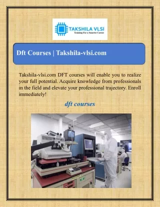 takshila vlsi com dft courses will enable