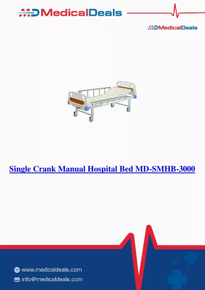 single crank manual hospital bed md smhb 3000