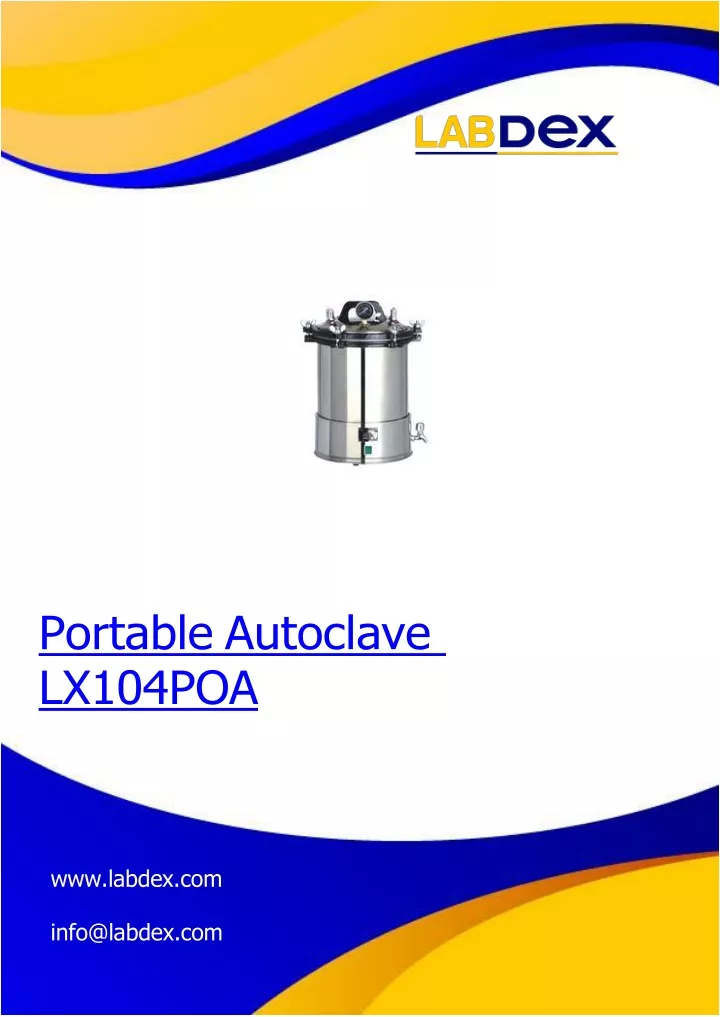 portable autoclave lx104poa