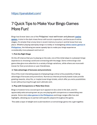 7 Quick Tips to Make Your Bingo Games More Fun