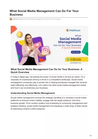 What Social Media Management Can Do For Your Business